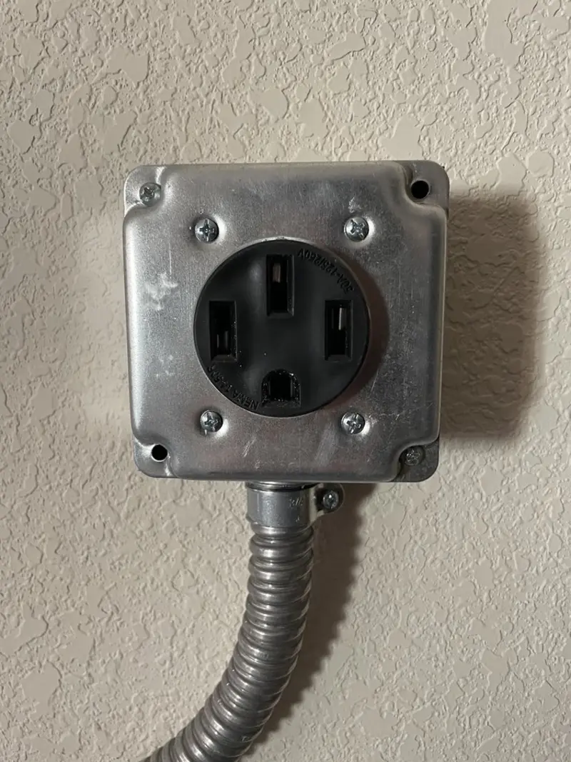 NEMA 14-50 outlet installed for Electrical Panel Upgrade in Carroll